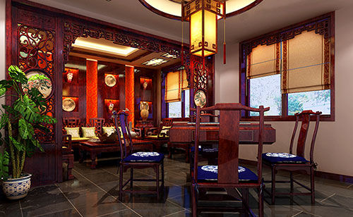 章贡古典中式风格茶楼包间设计装修效果图
